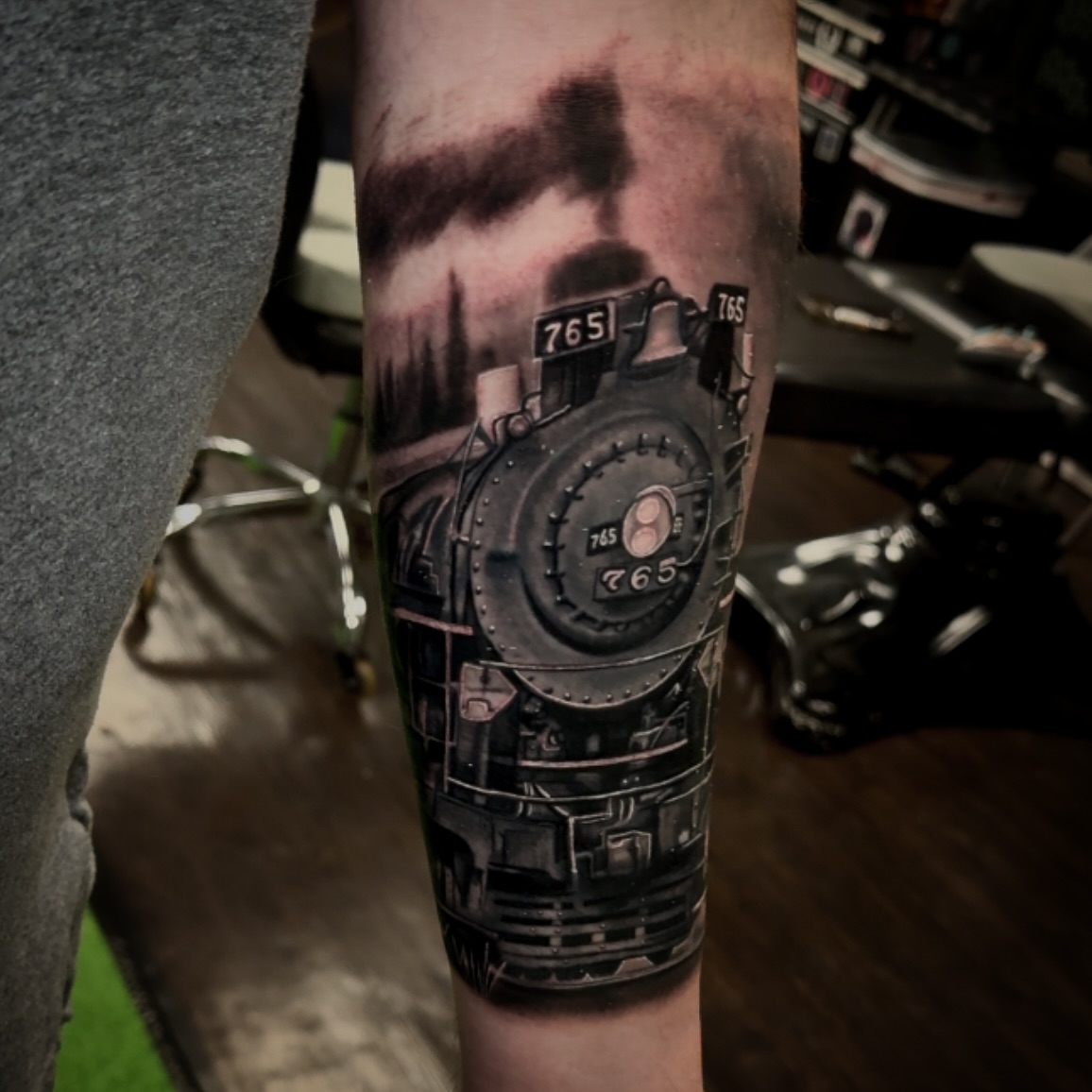 Custom tattoo by Bryn at Crafted Fate Art Collective